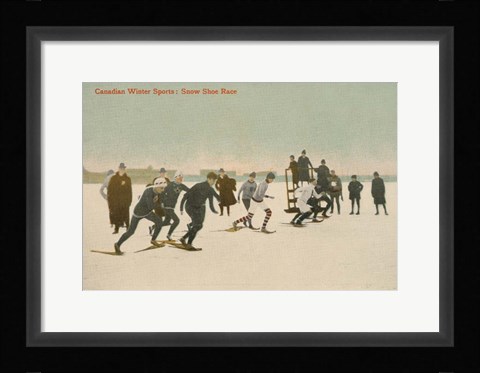 Framed Snow Shoe Race Print