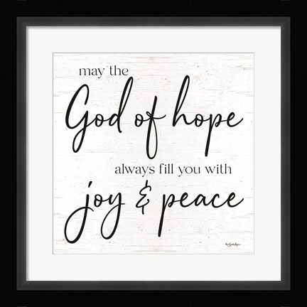 Framed God of Hope Print