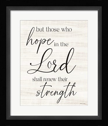Framed Hope in the Lord Print