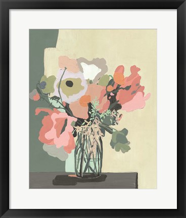 Framed Blush Pink Cutout Print