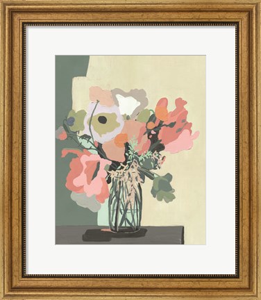 Framed Blush Pink Cutout Print