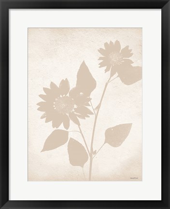 Framed Floral Silhouette III Print