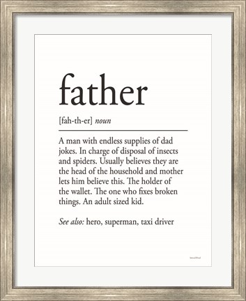 Framed Father Definition 1 Print