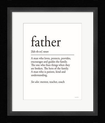 Framed Father Definition 2 Print