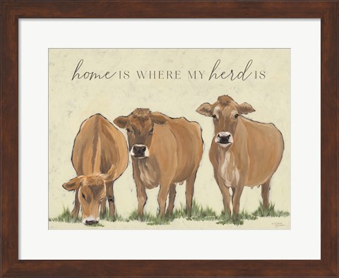 Framed Home is Where my Herd Is Print