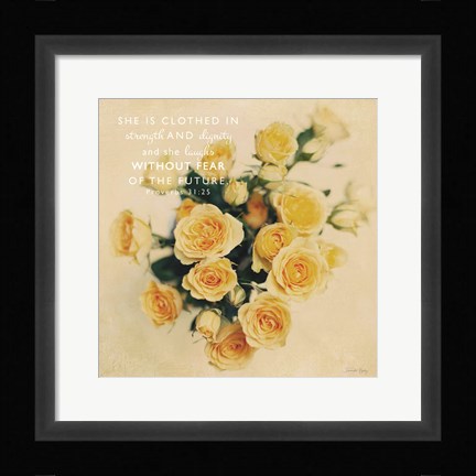 Framed She is Clothed in Strength Print