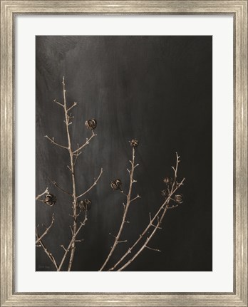Framed Branches in Noir I Print