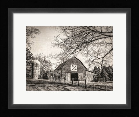 Framed At Home in the Barn Print
