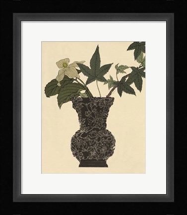 Framed Ebony Vase 1 Print