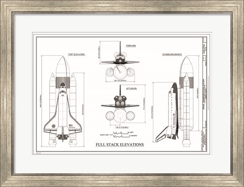 Framed Discovery Full Stack Elevations Print