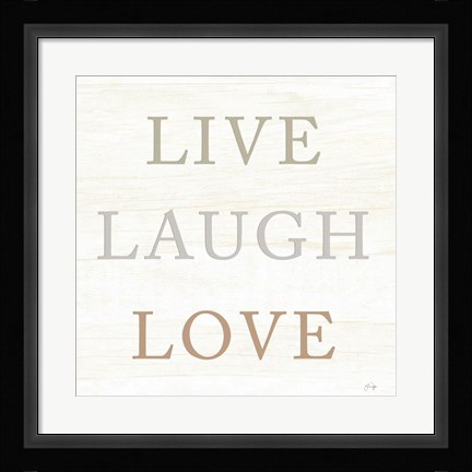 Framed Live, Laugh, Love Print
