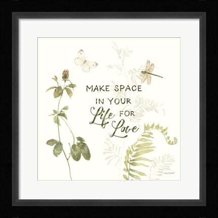 Framed Green Fields VII Print