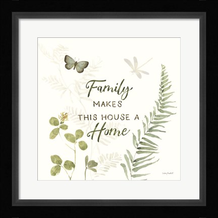 Framed Green Fields IX Print