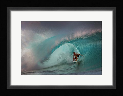 Framed Rolling Surfer Print