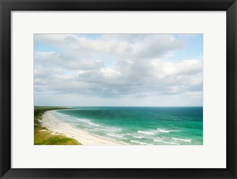 Framed Coastal Blue Print