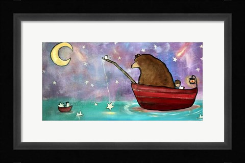 Framed Bear Boat Print