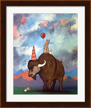 Framed Buffalo Birthday Print