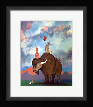 Framed Buffalo Birthday Print