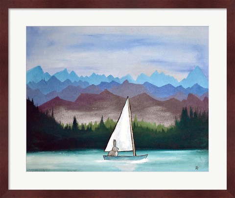 Framed Bunny Boat Print