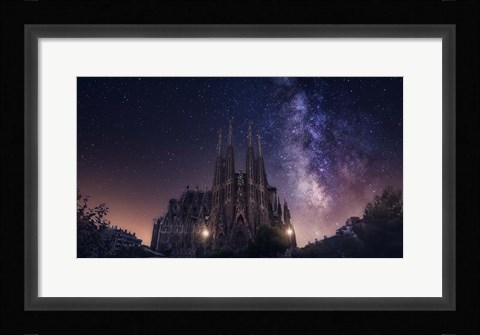Framed Sagrada Familia Print