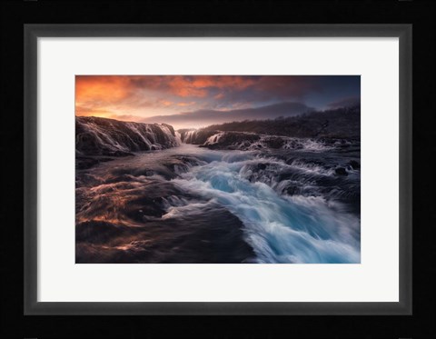 Framed Blue Flow Print