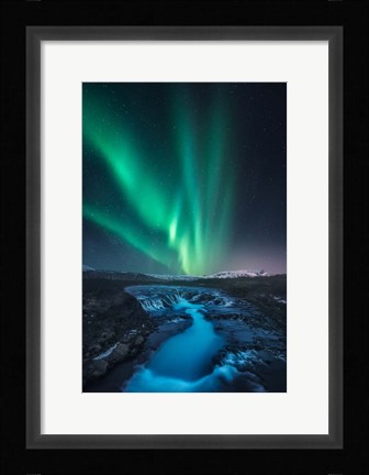 Framed Green Vs Blue Print