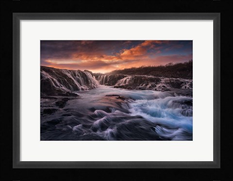 Framed Blue Flow II Print