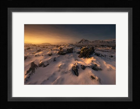 Framed Snowy Landscape Print