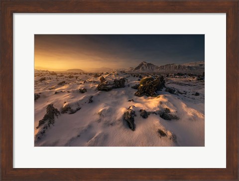 Framed Snowy Landscape Print