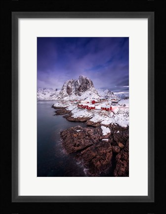Framed Red Cabins Print
