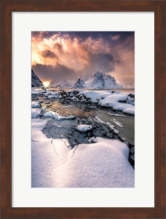 Framed Snowy Peaks Print