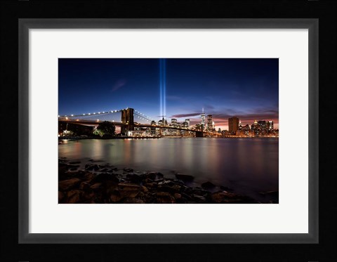 Framed Twin Lights Print