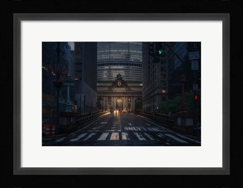 Framed Street at Night Print