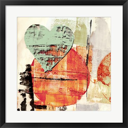 Framed Pop Love #1 (Heart+Sun) Print