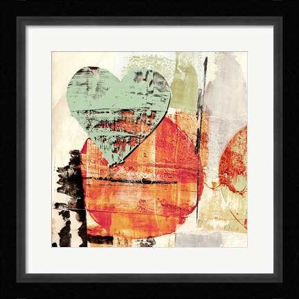 Framed Pop Love #1 (Heart+Sun) Print