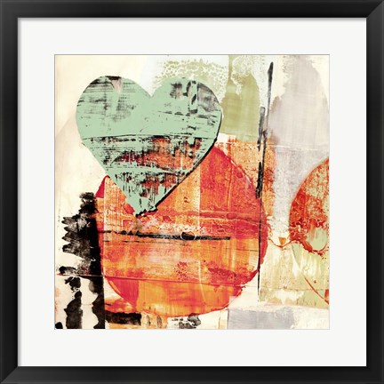 Framed Pop Love #1 (Heart+Sun) Print