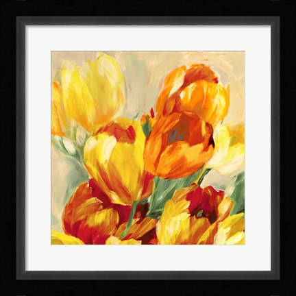 Framed Tulips in the Sun I Print