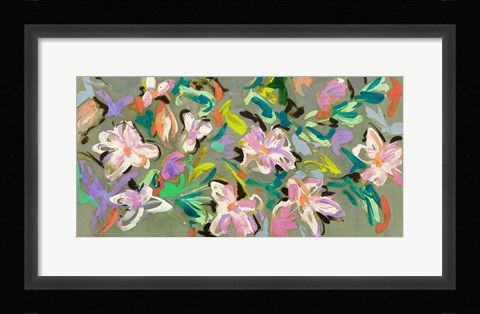 Framed Waterlilies Parade Print