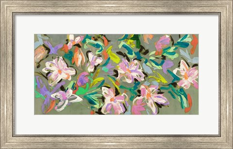 Framed Waterlilies Parade Print