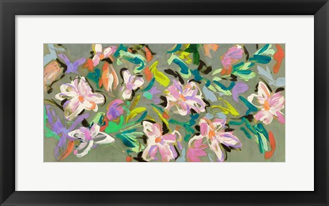 Framed Waterlilies Parade Print