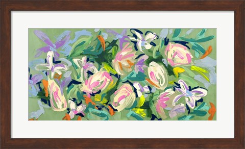 Framed Waterlilies in Spring Print