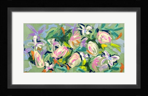 Framed Waterlilies in Spring Print
