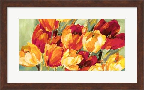 Framed Field of Tulips Print