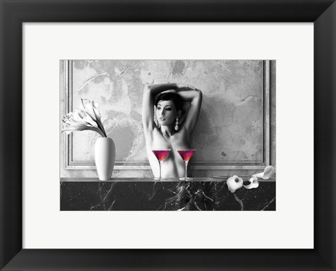 Framed Cocktail for Two Print