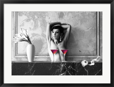Framed Cocktail for Two Print
