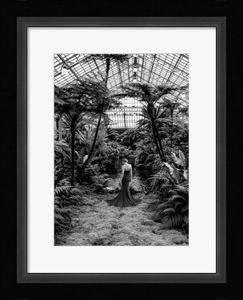 Framed Unconventional Womenscape #2, Jardin d'Hiver, detail (BW) Print