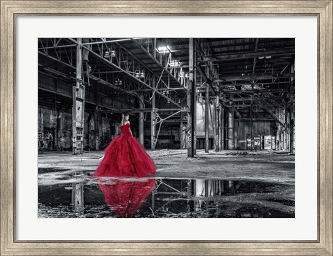 Framed Unconventional Womenscape #8, The Factory Print