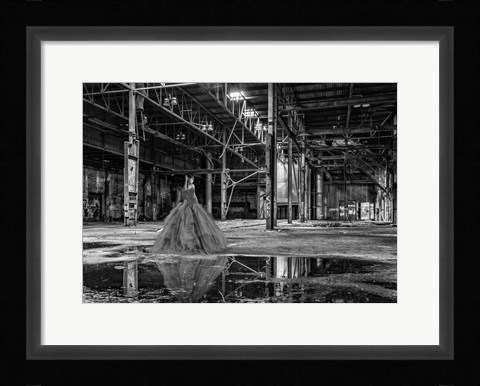Framed Unconventional Womenscape #8, The Factory (BW) Print