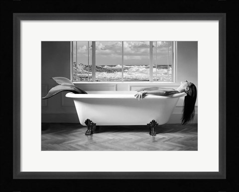 Framed Mermaid Resting Print