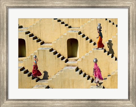 Framed Stepwell in Jaipur, India Print